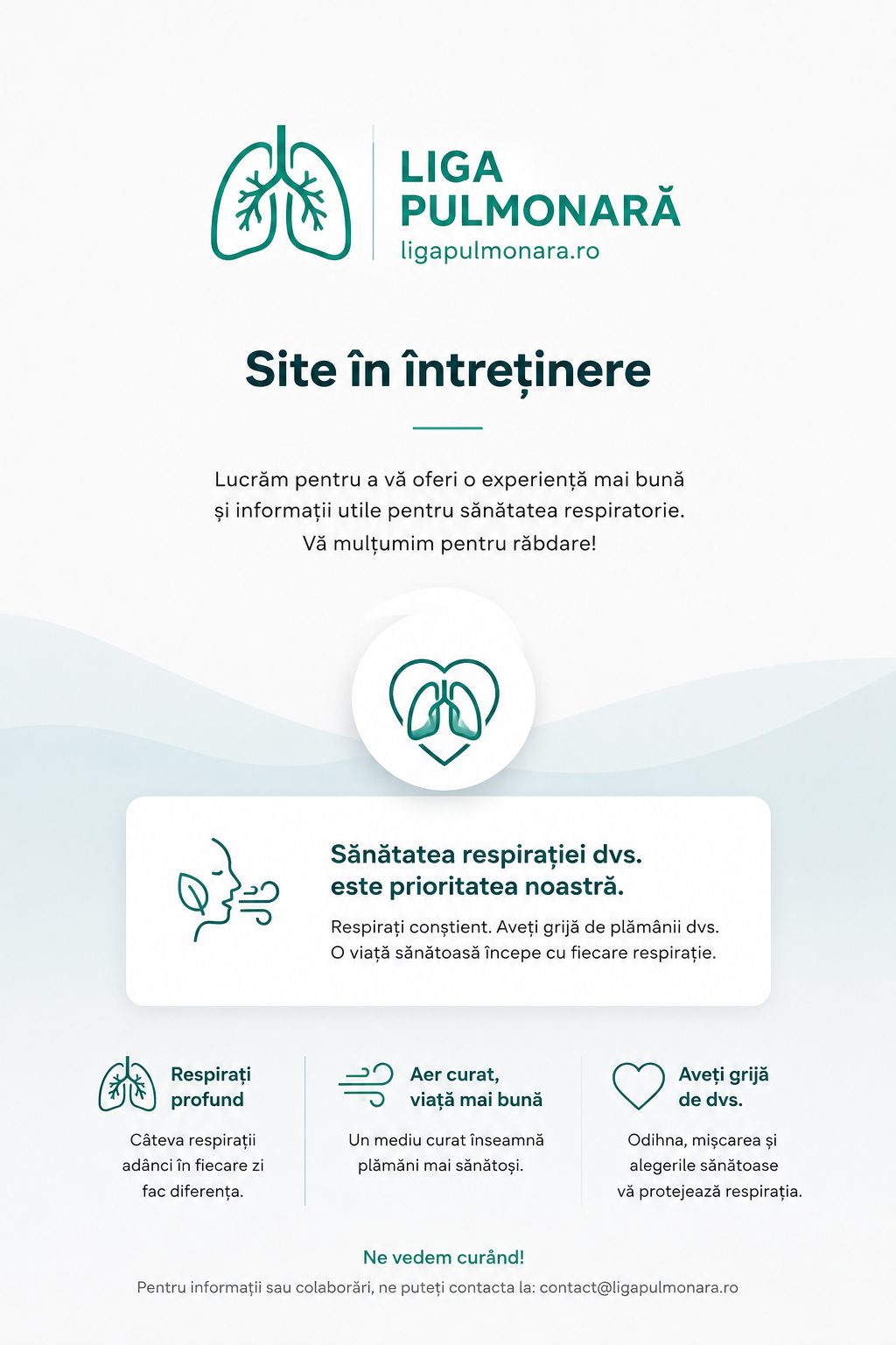 Liga Pulmonară - Site în întreținere